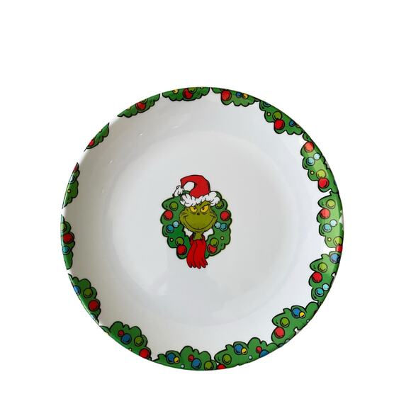 Dr. Seuss THE GRINCH Melamine Dinner Plates Set of 4 Green Red Christmas NEW - Picture 13 of 15